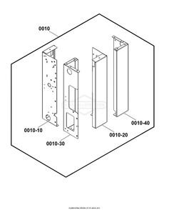 6856-00 - Bulkhead Enclosure / Bulkhead Enclosure Diagram and Parts List for 040678-01  Briggs and Stratton Generator